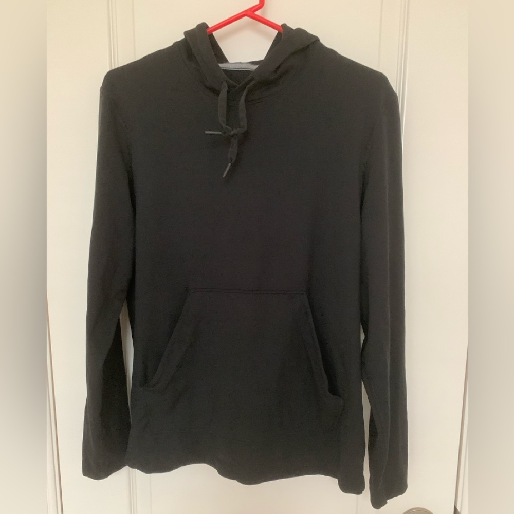 Lululemon City Sweat Pullover Hoodie Black Men's Size Medium M LM3FSSS